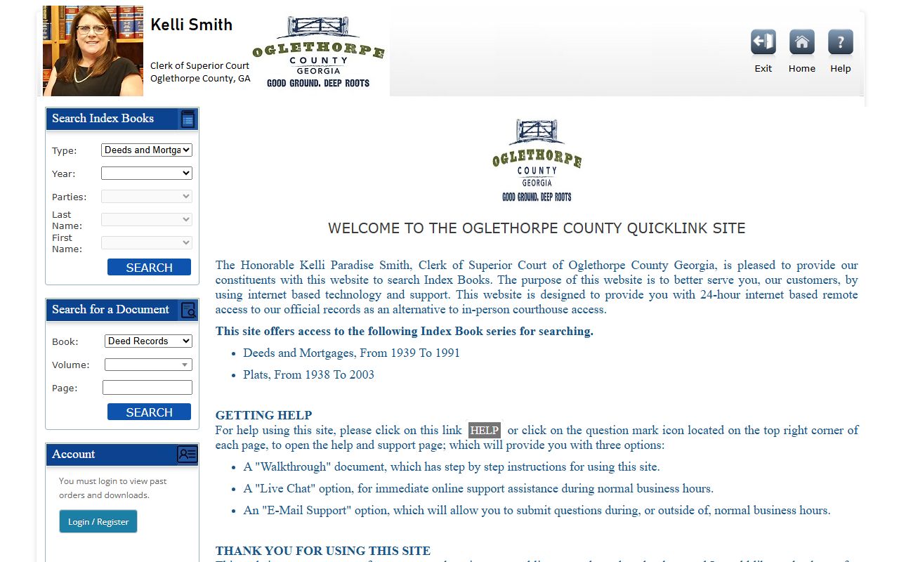 Oglethorpe County Clerk of Superior Court records Kofile QuickLink