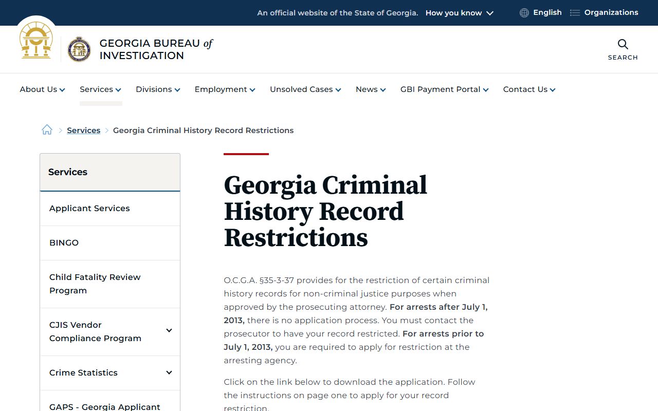 Oglethorpe County arrest records and court charges GBI restriction information