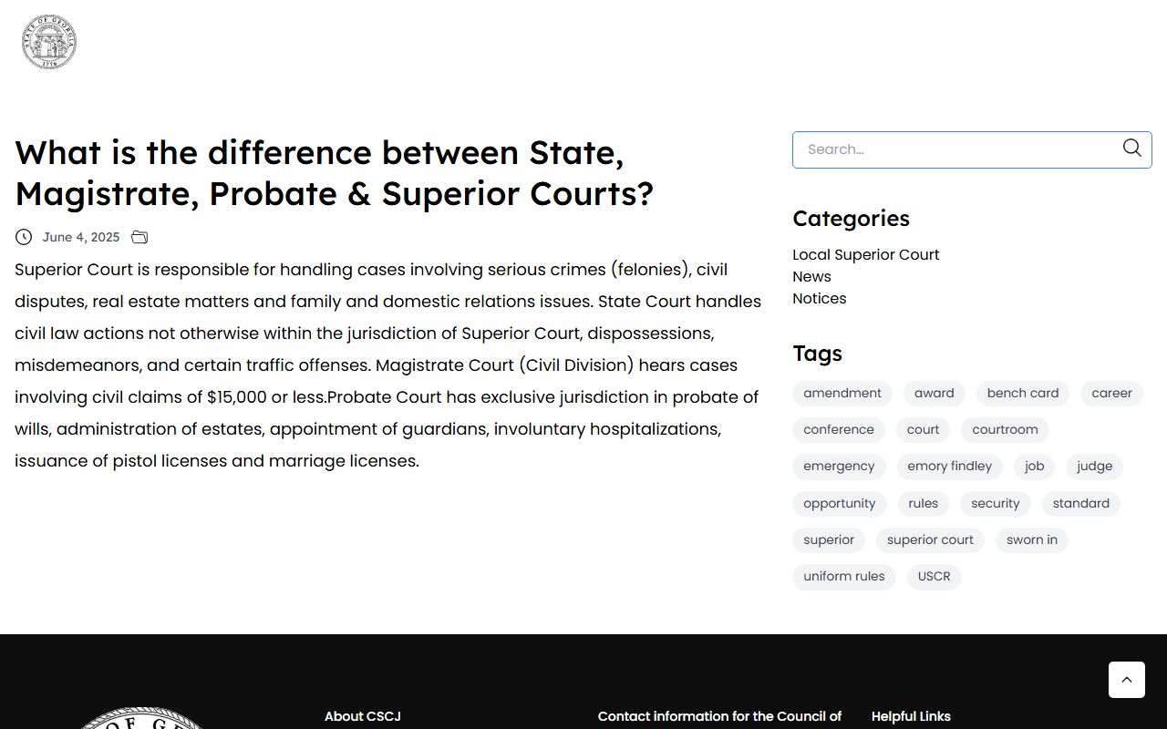 Oglethorpe County court records Georgia court level FAQ