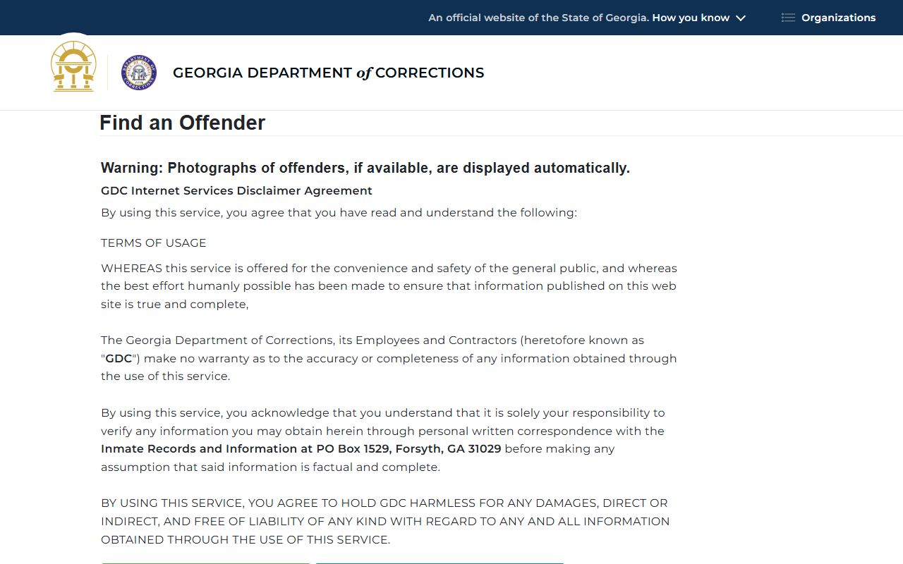 Oglethorpe County inmate search GDC offender query