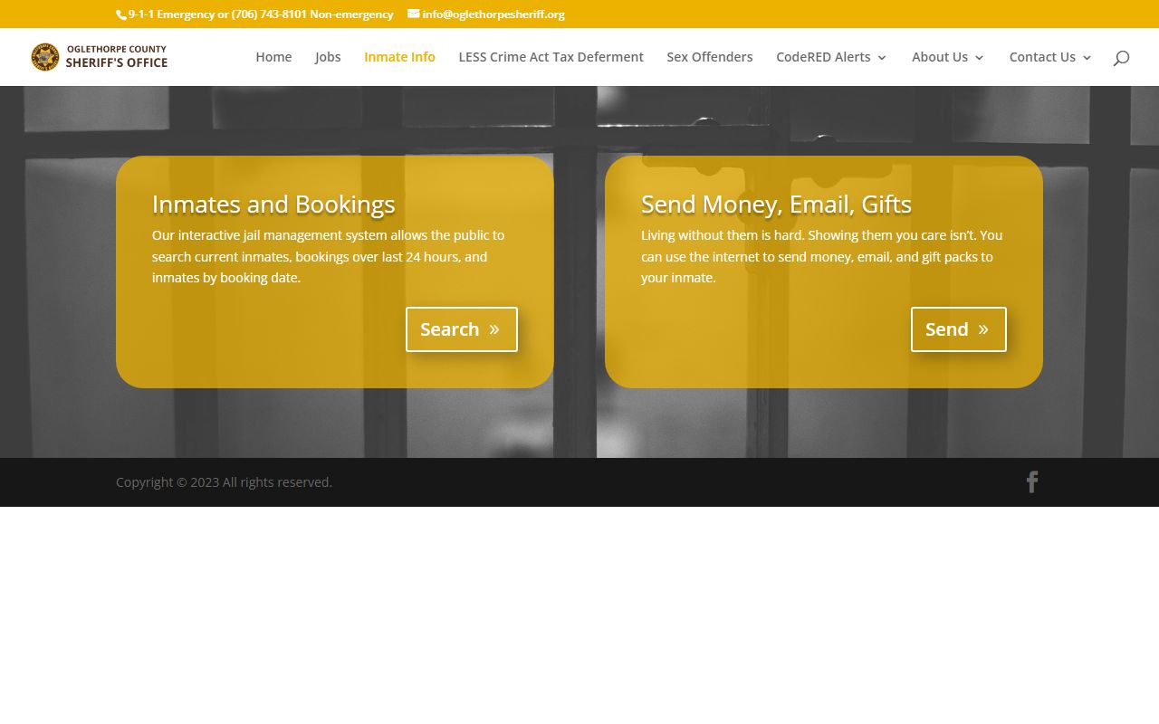 Oglethorpe County inmate search sheriff inmate information page