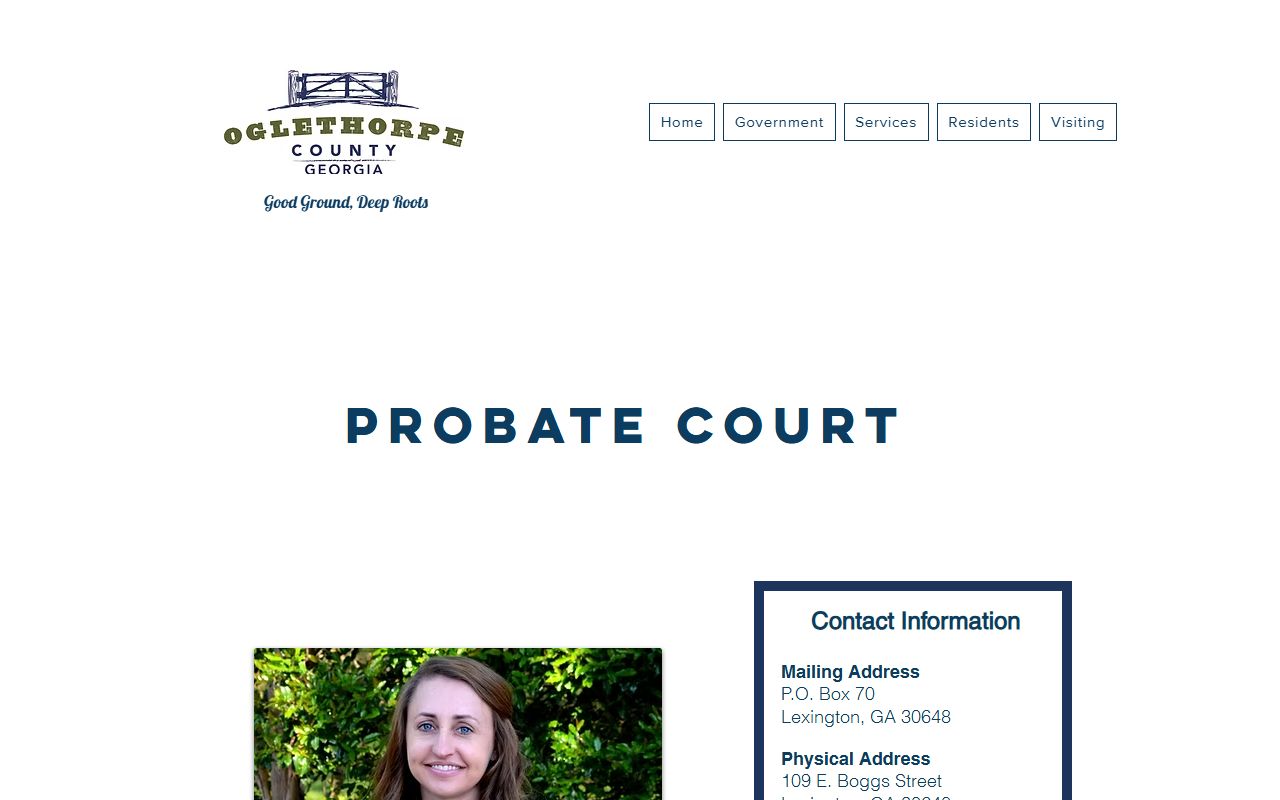 Oglethorpe County probate records official Probate Court page
