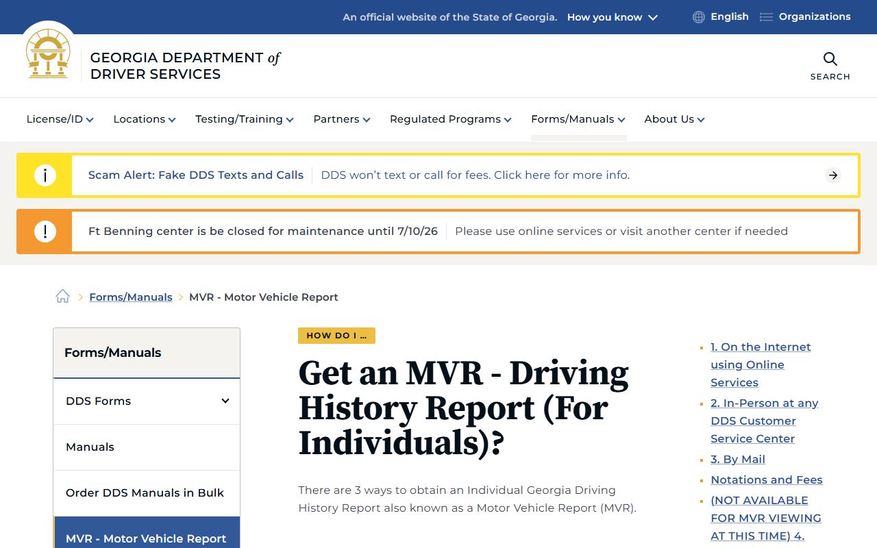Oglethorpe County traffic court records DDS driving history information