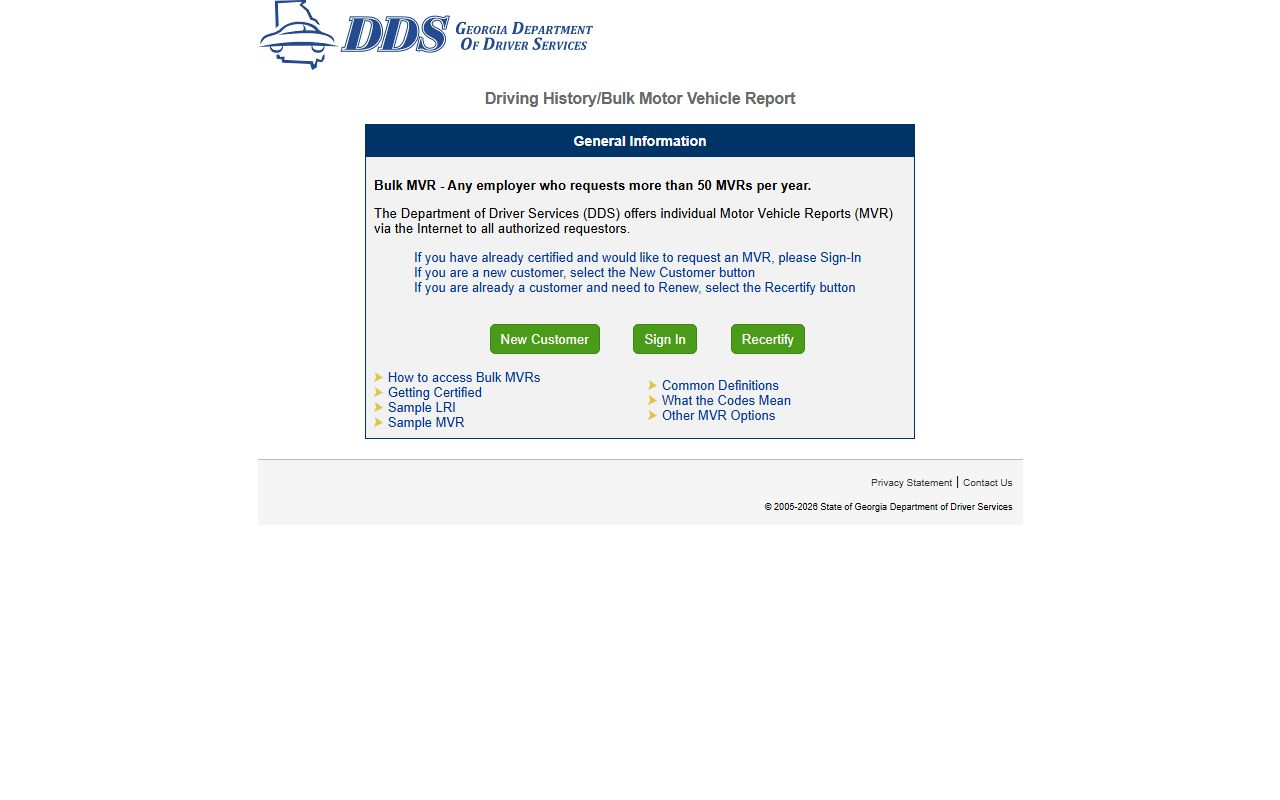 Oglethorpe County traffic court records DDS online MVR portal
